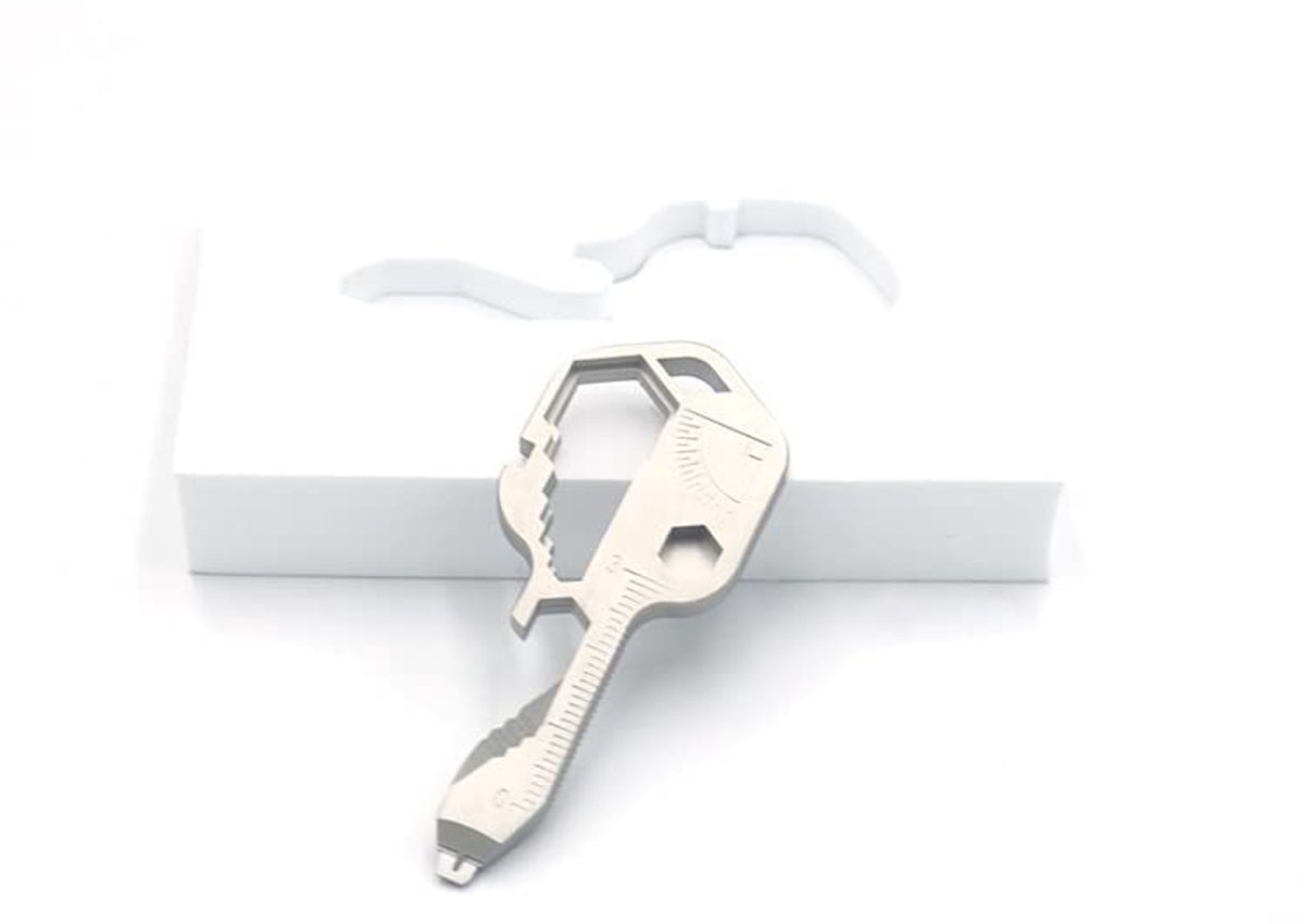 Dailygoods- Flesopener 24-in-1 Multitool - Sleutelhanger - Gereedschap voor Outdoor - Roestvrij Staal - Lichtgewicht - Compact formaat