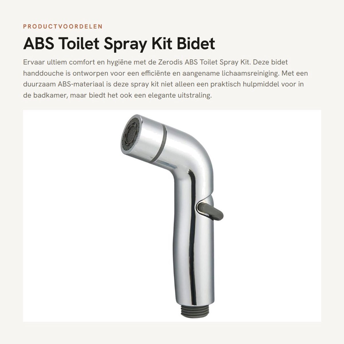 Dailygoods- Bidet Handdouche Draagbaar - Verstelbare Druk - ABS Materiaal - Ideaal voor Lichaamsreiniging - Elegant Ontwerp - 24-Uurs Klantenservice - Toilet Spray