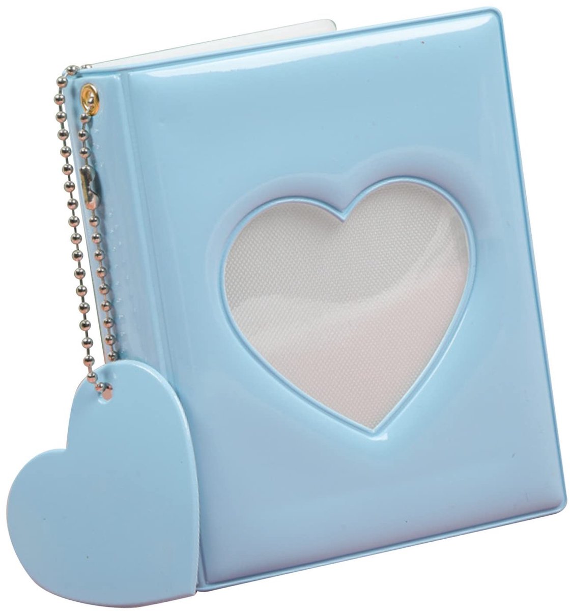 Dailygoods- Fotoalbum Mini 3 Inch - Hart Holle Kaartbinder - DIY Plakalbum - PVC - Eenvoudige Stijl - Blauw - Prentenboek