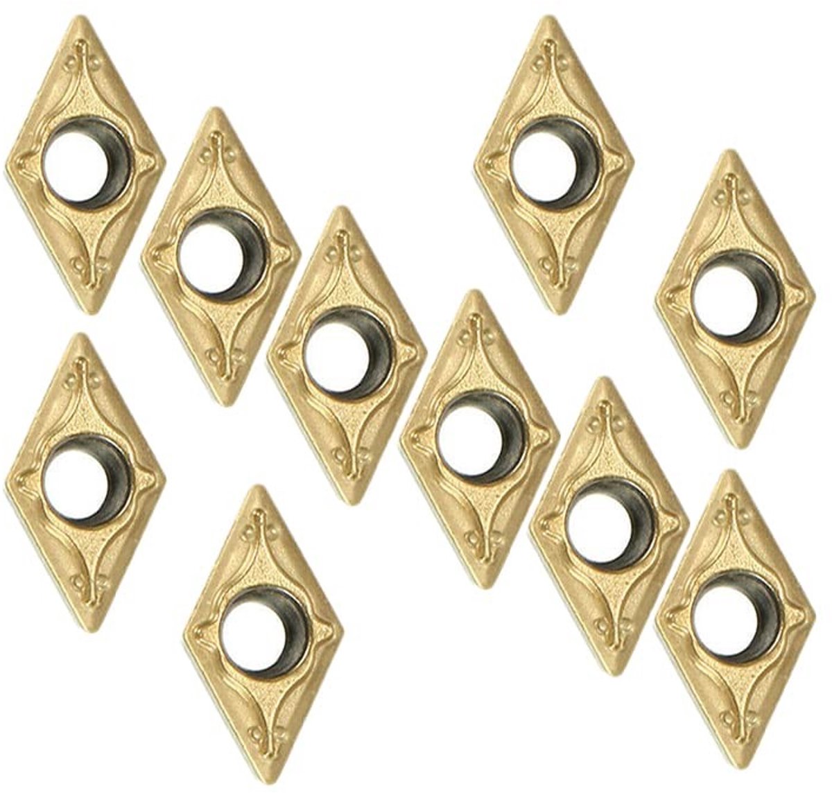 Dailygoods- Tussenvoegsels 10 Stuks - Carbide Inserts - DCMT 21.51/DCMT 070204 - Gecementeerd - Rang US735 - Hoogwaardige kwaliteit