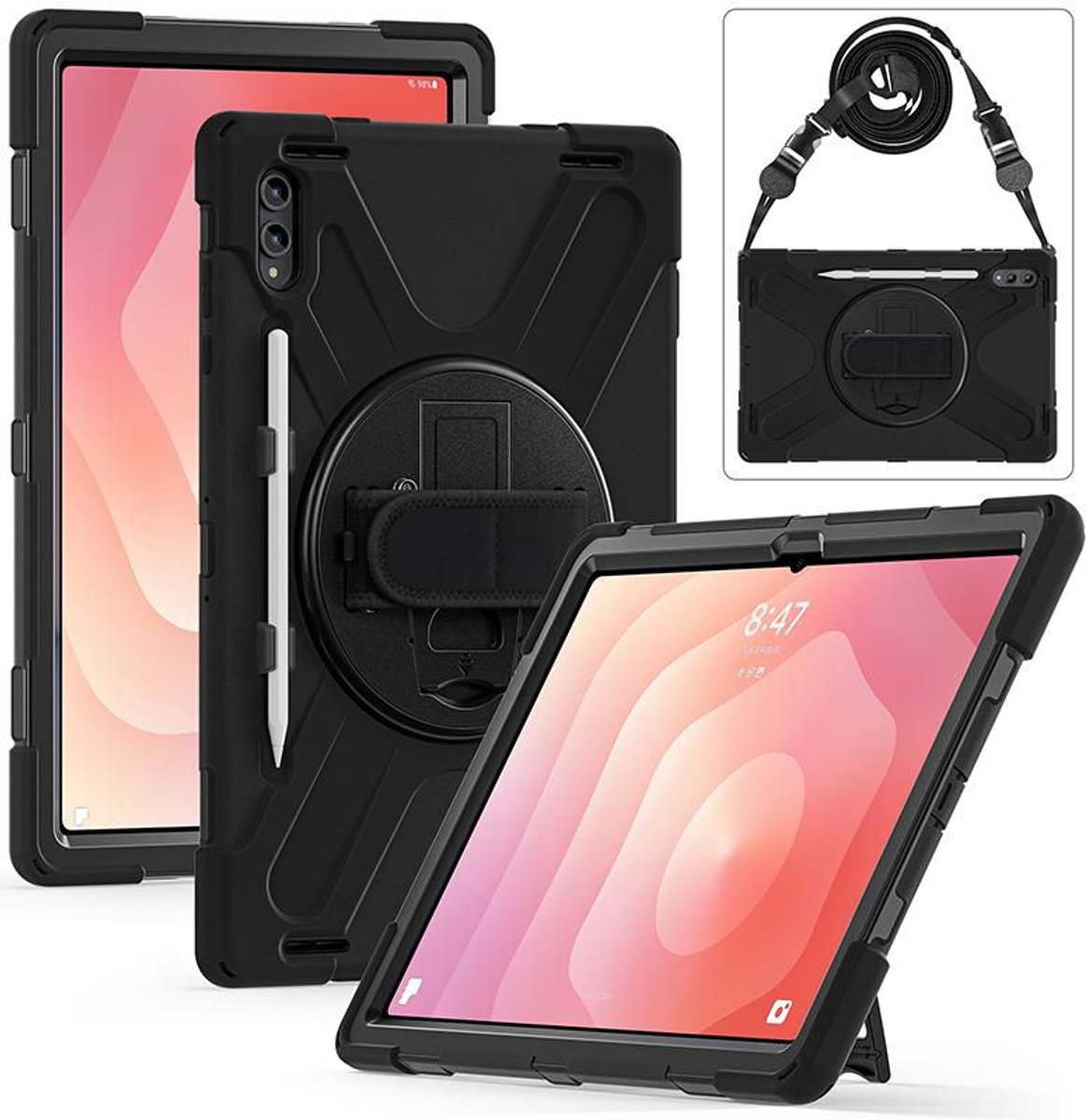 eSTUFF Galaxy Tab S10 FE+ CHICAGO Full Body Defender Case with (ES683615-BULK)