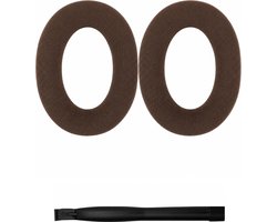 Set Oorkussens voor Sennheiser Koptelefoon - HD 599 Oorkussen - HD505 / HD558 / HD559 / HD560S / HD569 / HD579 / HD589 / HD598 / HD598 SE / HD598 CS / HD598 SR - Velours met Traagschuim - Bruin