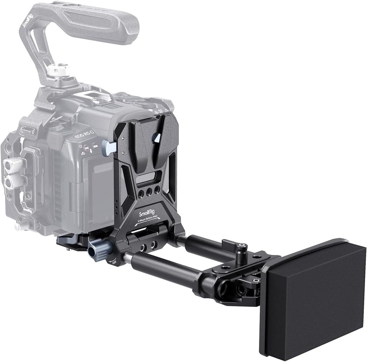 V-Lock Accuplaat met Snelle Ontgrendeling voor DSLR Camera's, Gimbals en Statief, Compacte L-vormige Ontwerp voor 15mm Stangen en Chest Pad - 4063