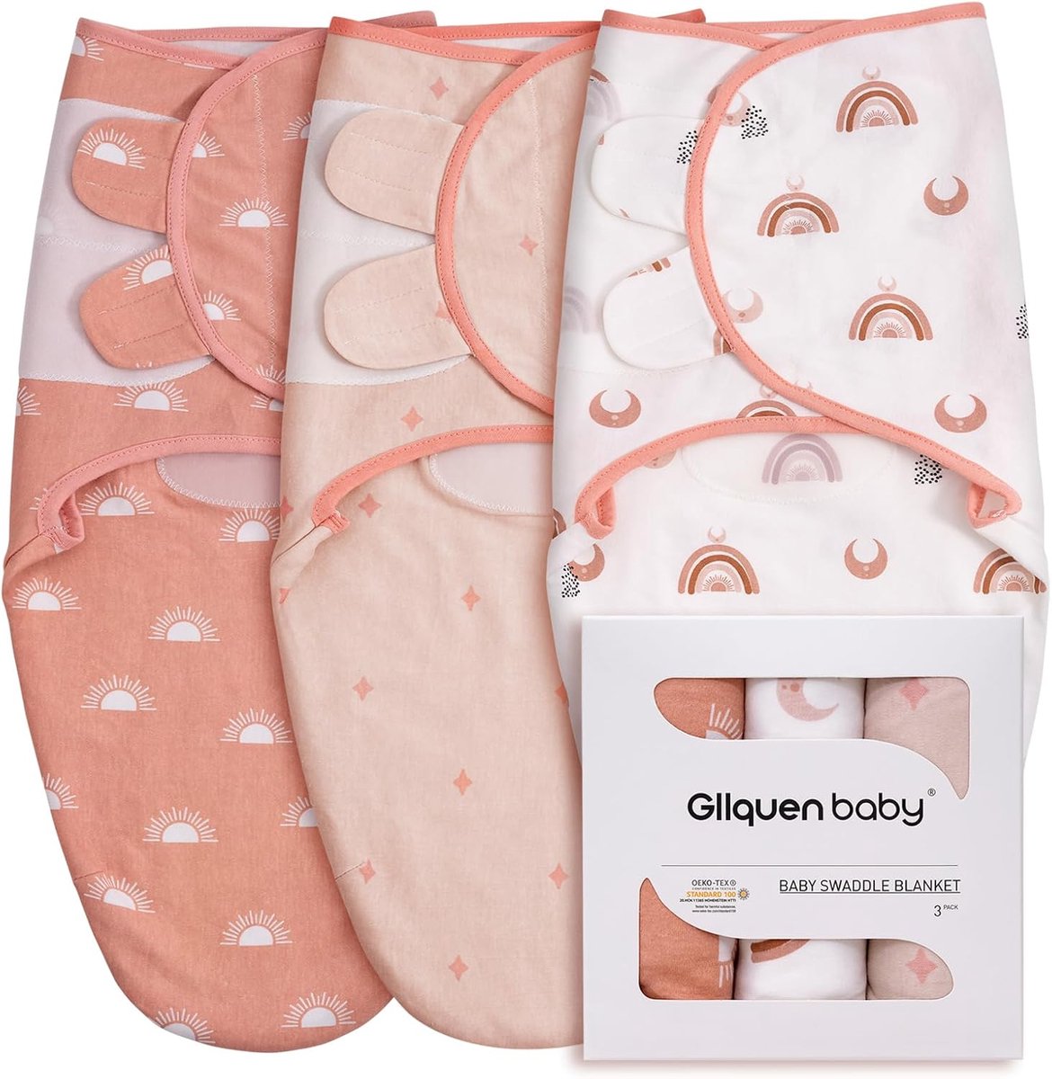 Thijox - Babyspuik, Inbakdoek en Slaapzak Set van 3 Luiers, Uniseks, 100% Biologisch Katoen, Koffie, Perfect voor Baby's, Comfortabel en Veilig, Ideaa