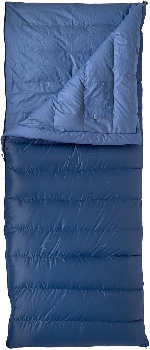 Thijox - Donzen Slaapzak Extra Breed 220 x 100 cm - Companion NC XXL - Blauw - 3-Seizoenen Slaapzak voor Camping, Festivals, en Buitenactiviteiten — afbeelding 3