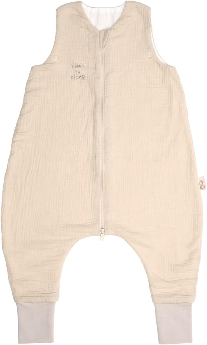 Thijox - Babyslaapzak 1 TOG met Voeten van Biologisch Katoen - Lichte Mouwloze Zomerslaapzak voor Peuters en Kinderen - Unisex Baby Slaapzak voor Lent