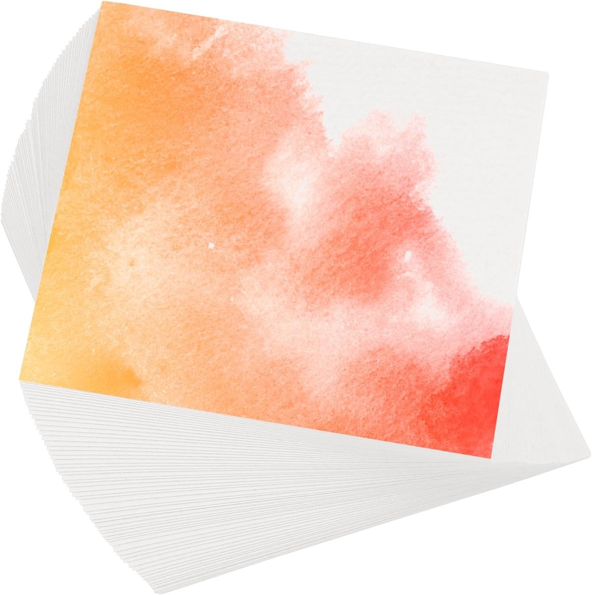 300 Stuks Puur Katoen Waterverfpapier 100lbs/230 GSM voor Kunstzinnig Schilderen en Tekenen, 20x8 Inch, Ideaal voor Aquareltechnieken en Creatieve Projecten
