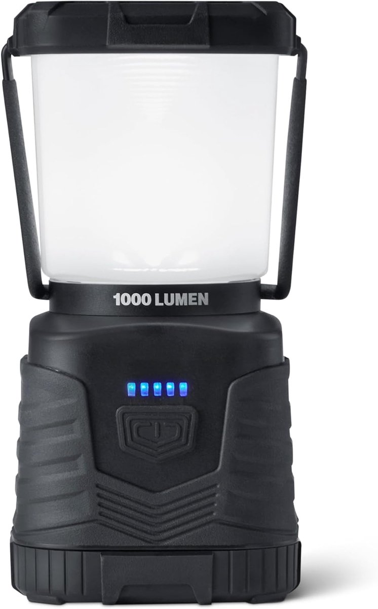 Thijox - LED Campinglantaarn 1000 Lumen - Draagbare Waterbestendige Buitenlamp met 4 Lichtmodi - 360° Verlichting voor Camping, Tuin, Feest en Avontuu