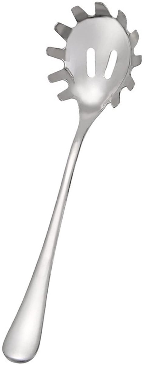 Dailygoods- Spaghettilepel Roestvrij Staal - Spaghettiserver - Pasta Lepel - 24 cm - Geschikt voor Alle Soorten Pasta - Vaatwasmachinebestendig - Pastalepel