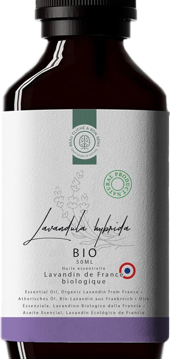Dailygoods- Lavandin Olie 50ml - 100% Puur/Natuurlijk - Biologisch/Gecertificeerd - Ideaal voor Diffuser/Aromatherapie - Veiligheidswaarschuwing - Vegan/Voedingsgeschikt - Essentiële Olie