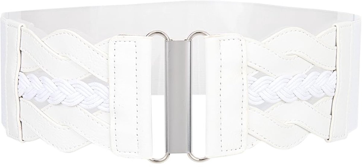 Dailygoods- Elastische Riem Verstelbaar - Brede Tailleband - Onzichtbare Cinch Riem - Imitatieleer - 79,5 cm Lang - Comfortabel Ontwerp