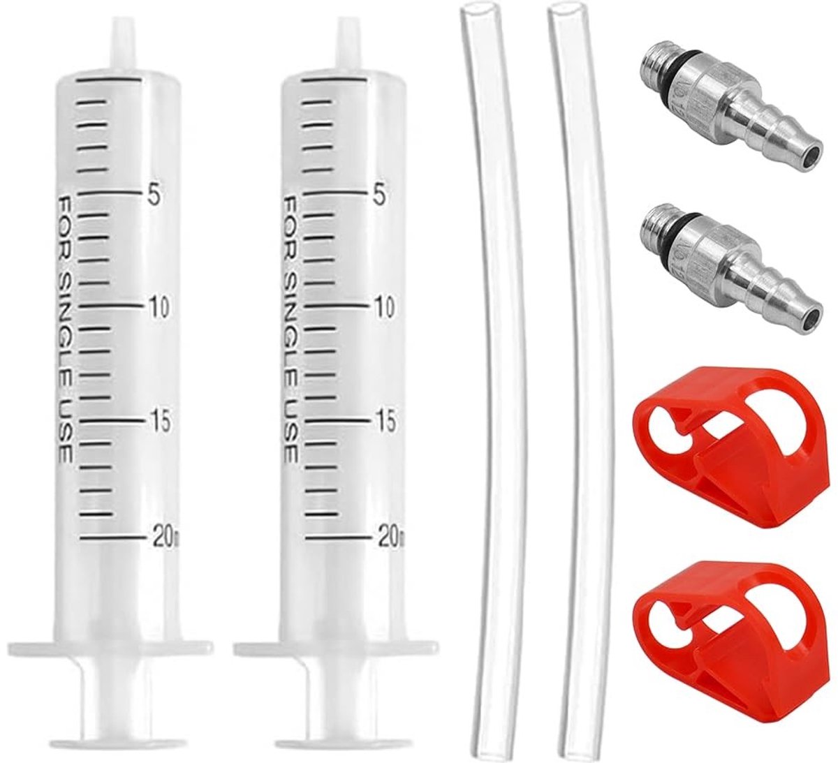 Dailygoods- Remontluchting Kit - Hydraulische Remontluchtingsset - Fiets Reparatie Tool - Trechtervormig Ontwerp - Duurzaam Rubber - Inclusief Spuit