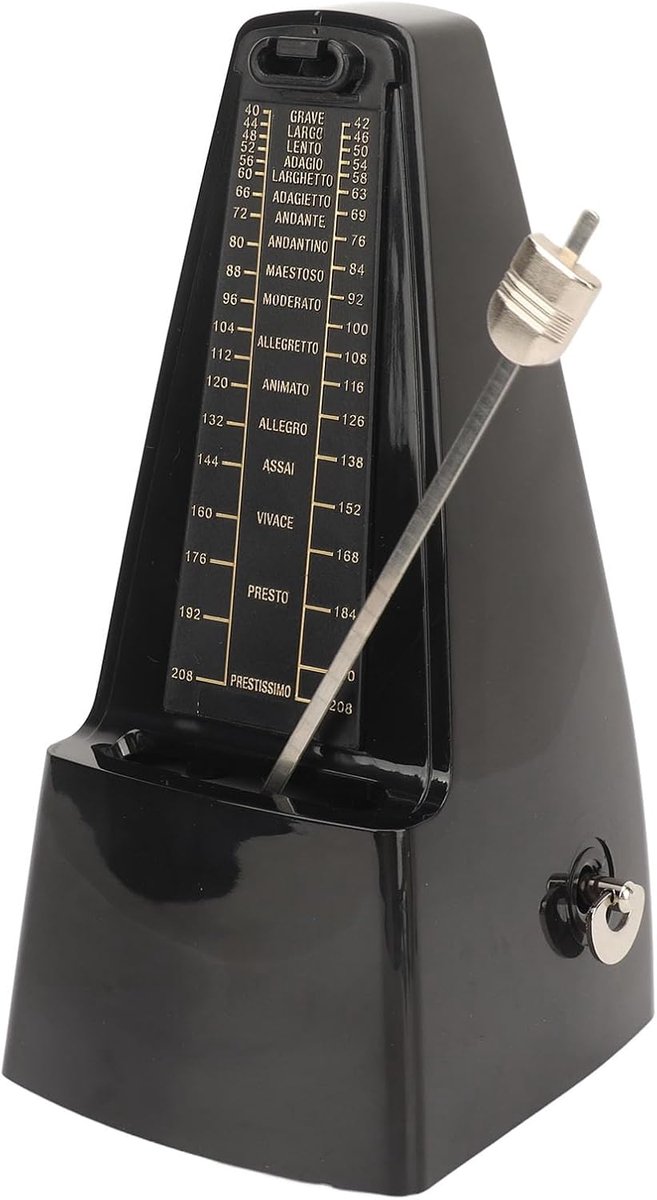 Thijox - Mechanische Metronoom met Hoge Hardheid ABS Shell, 40-208 Slagen/min, Perfect voor Piano, Viool, Gitaar, Bas en Drums, Ideaal voor Muziek Oef