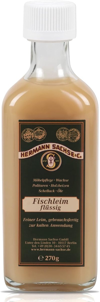 Thijox - Vislijm, Vloeibare Houtlijm, 250 ml, Natuurlijke Knutsellijm, Sneldrogend en Transparant, Perfect voor Houtbewerking, Creatieve Projecten en