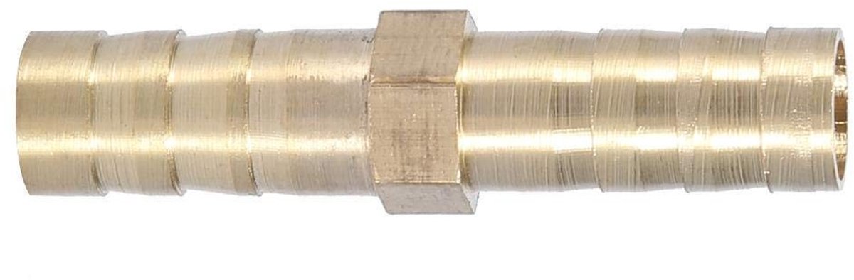 Dailygoods - Straight Barbed Wire - Slangadapter - Messing - Bi-directioneel - Slangverbinder - Geschikt voor 6/8/10/12/14/16/20 mm - 10 Stuks