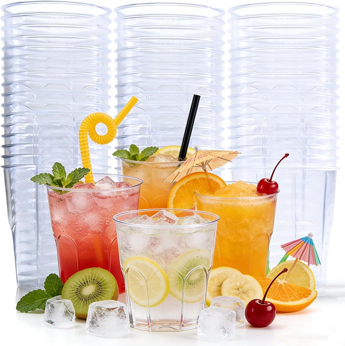Thijox - 50 Stuks Herbruikbare Transparante Plastic Bekers 0,22 L - Ideaal voor Feesten, Verjaardagen, Bruiloften, Drankfeesten en Kerstmis - Waterbek