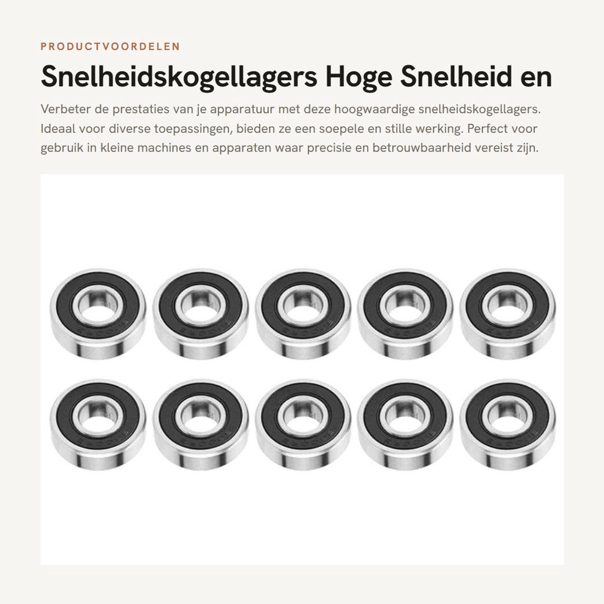 Dailygoods- Kogellager Rubber Verzegd - 10 Stuks - Hoogwaardig Staal - Diepe Groef - 10mm Binnendiameter - Lange Levensduur - Lagers