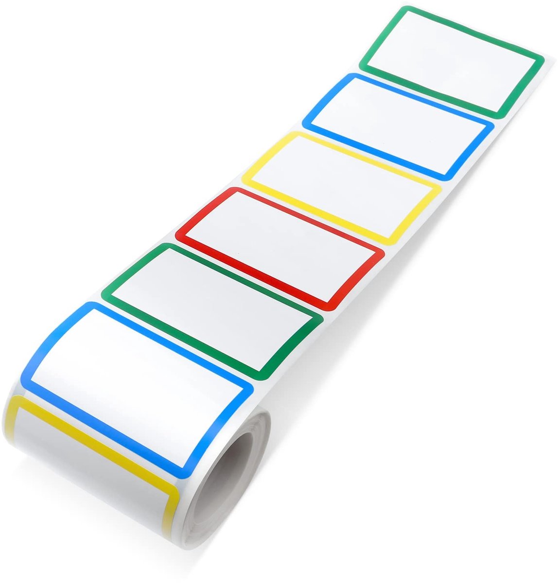 Dailygoods- Naametiketten 300 Stuks - Etiketten Stickers - Beschrijfbare Labels - Kleurrijke Naamlabels - Papier - Voor Kinderen/Volwassenen