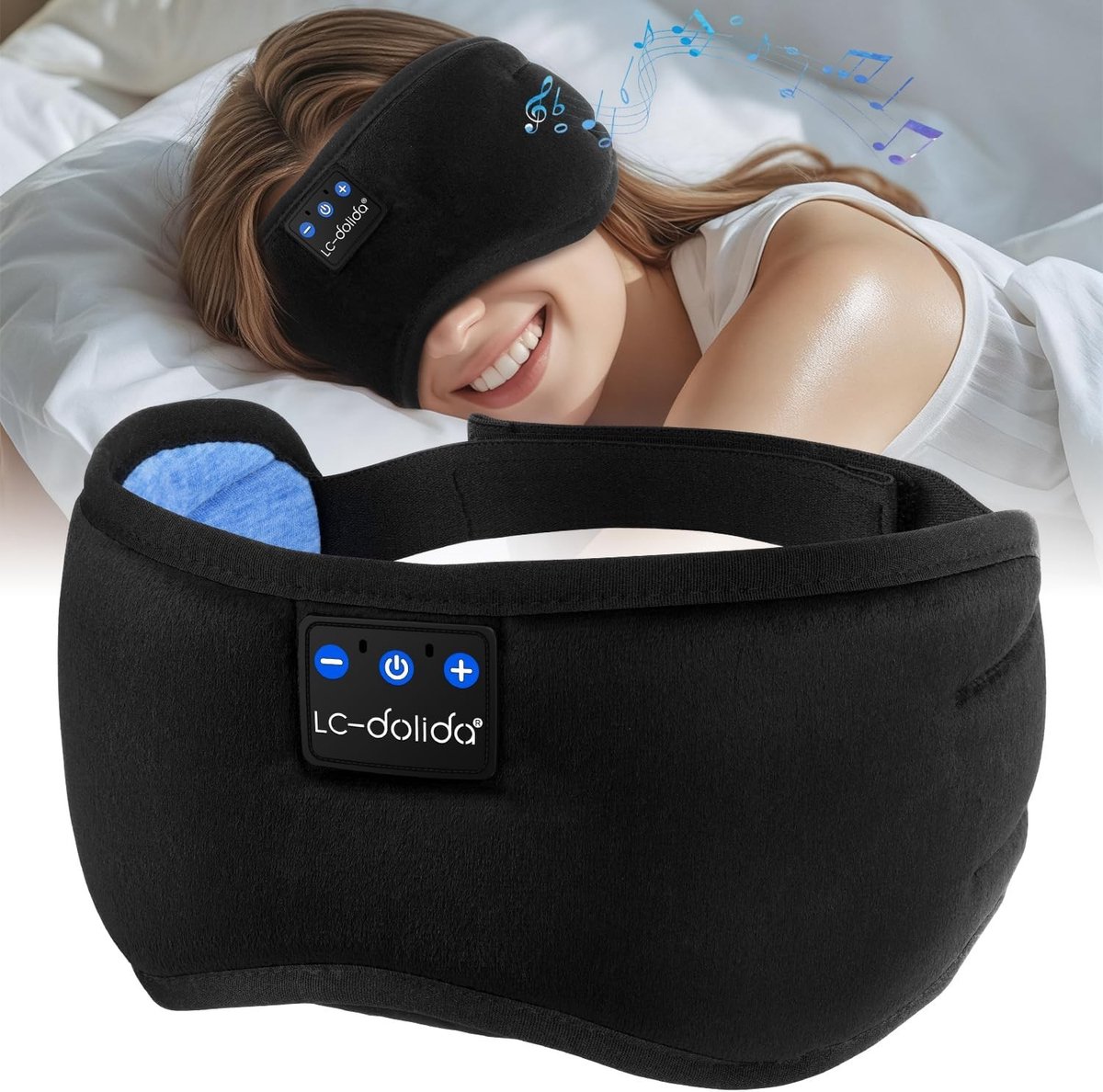 Slaapmasker met Bluetooth Functie voor Ontspanning, Geluid en Comfort tijdens het Slapen