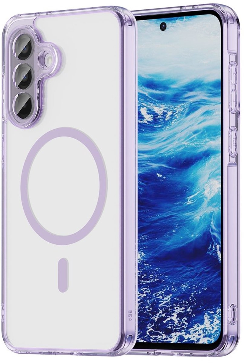 Coverup Hoesje - Geschikt voor Samsung Galaxy A17 Hoesje - Coverup Clear TPU Back Cover - MagSafe Compatible - Paars