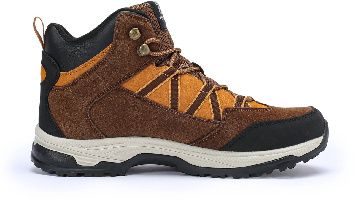 YOUTHUP Heren SUEDE Wandelschoenen Halfhoge Warm Antislip 41 Bruin