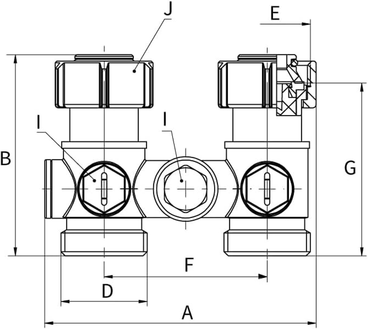Aansluitventiel Radiator - Enkele Pijp - Verwarming Aansluiten - Eenvoudige Bypass Instelling - G 3/4 M - Nikkel