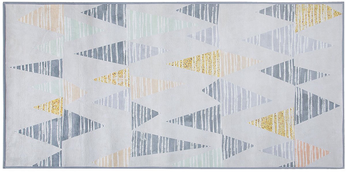 YAYLA - Laagpolig vloerkleed - Lichtgrijs - 80 x 150 cm - Polyester
