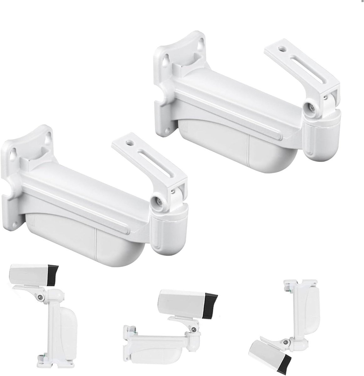 Camera Wandhouder - Universele Beugel - Beveiliging Monteren - Verborgen Kabeldesign - 2 Stuks - Metaal
