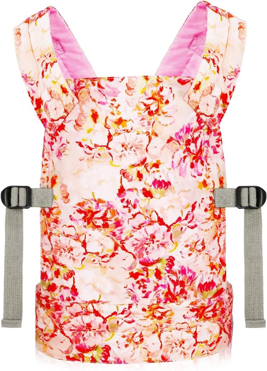 Poppendrager Rugzak - Draagzak Speelgoed - Poppen Vervoeren - Verstelbare Bandjes - 14-18 Inch Poppen - Roze Rood