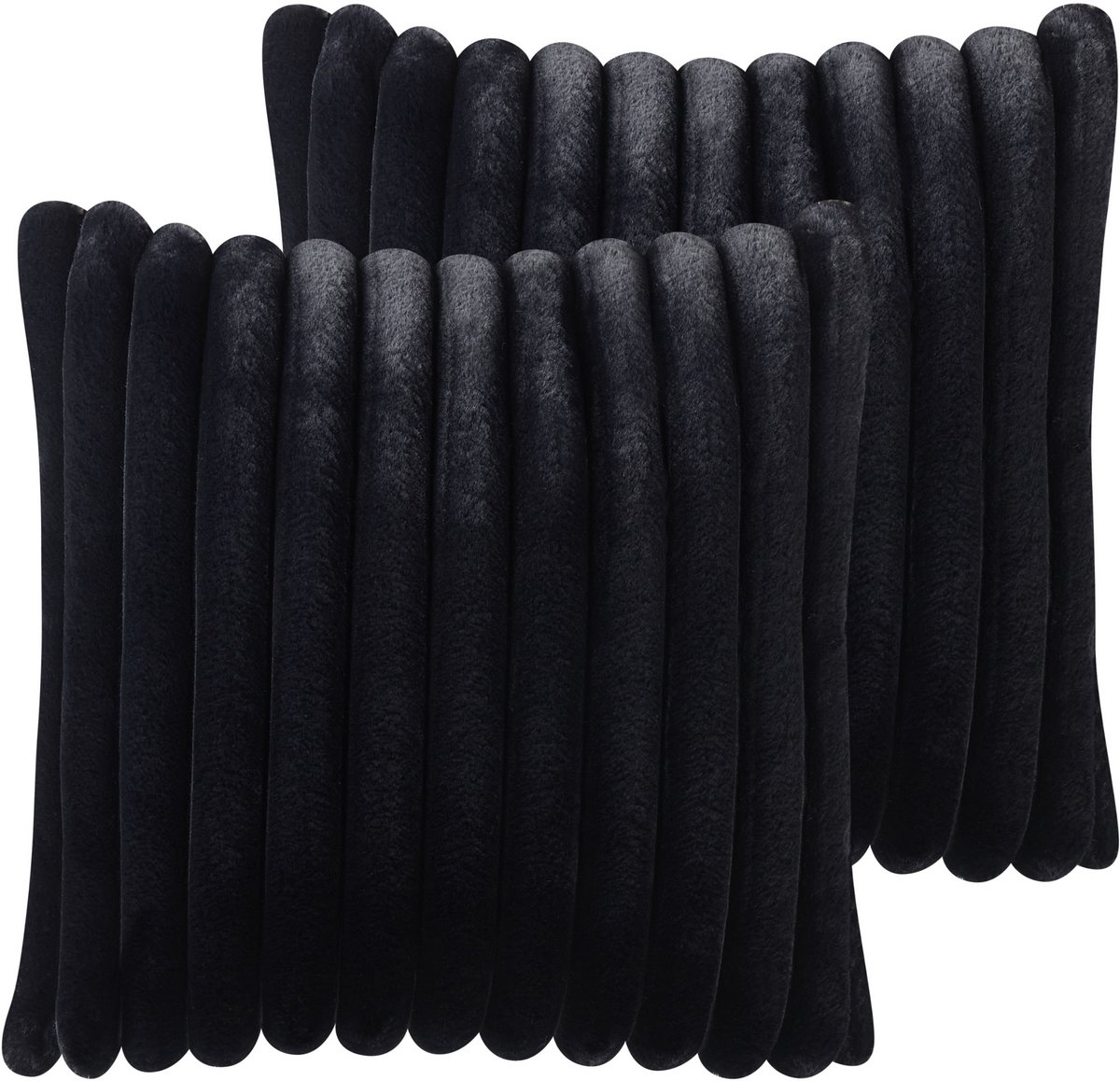 RAKYA - Sierkussen set van 2 - Zwart - Polyester