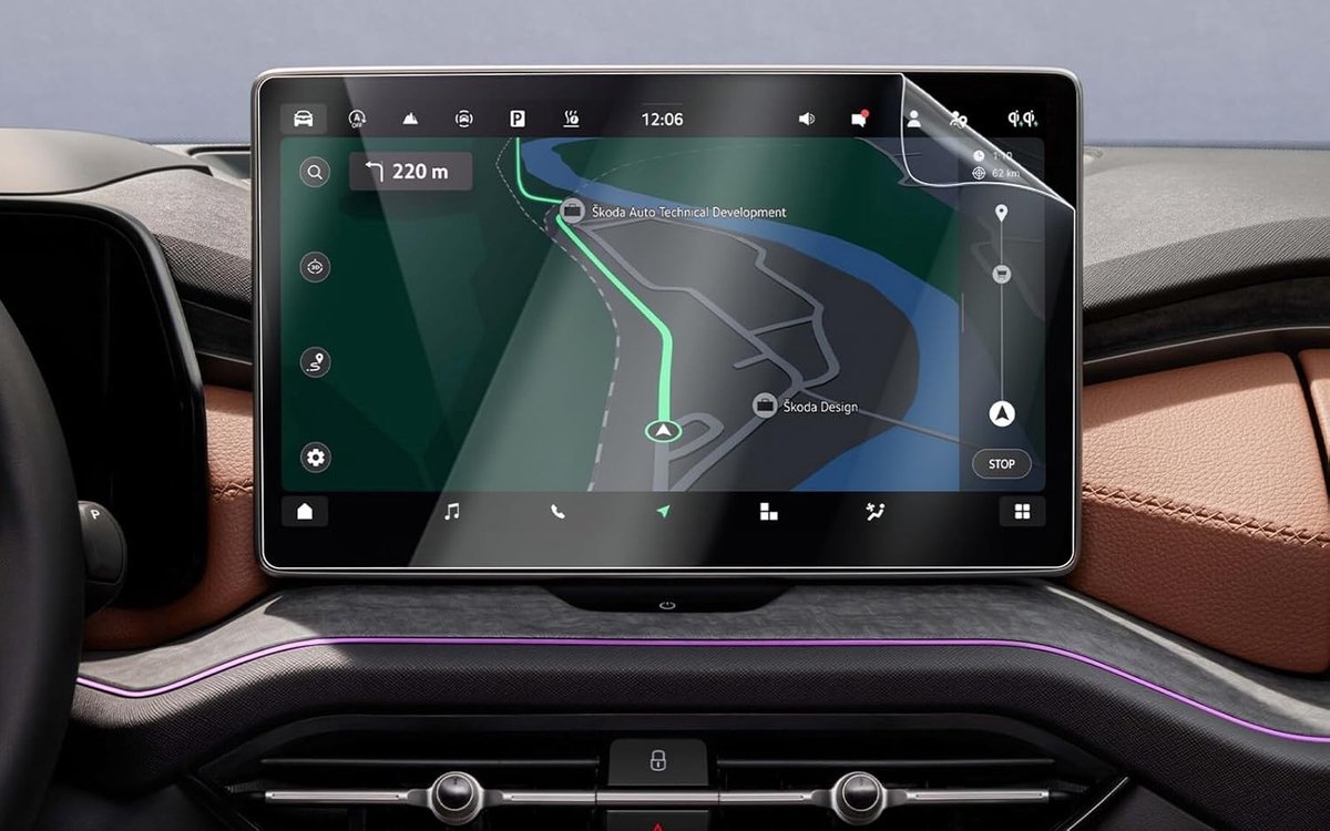 Navigatiefolie voor Skoda Octavia MK4 Combi - 13 inch Infotainment Display, Nano Beschermfolie, Krasbestendig en Duurzaam [2 stuks]