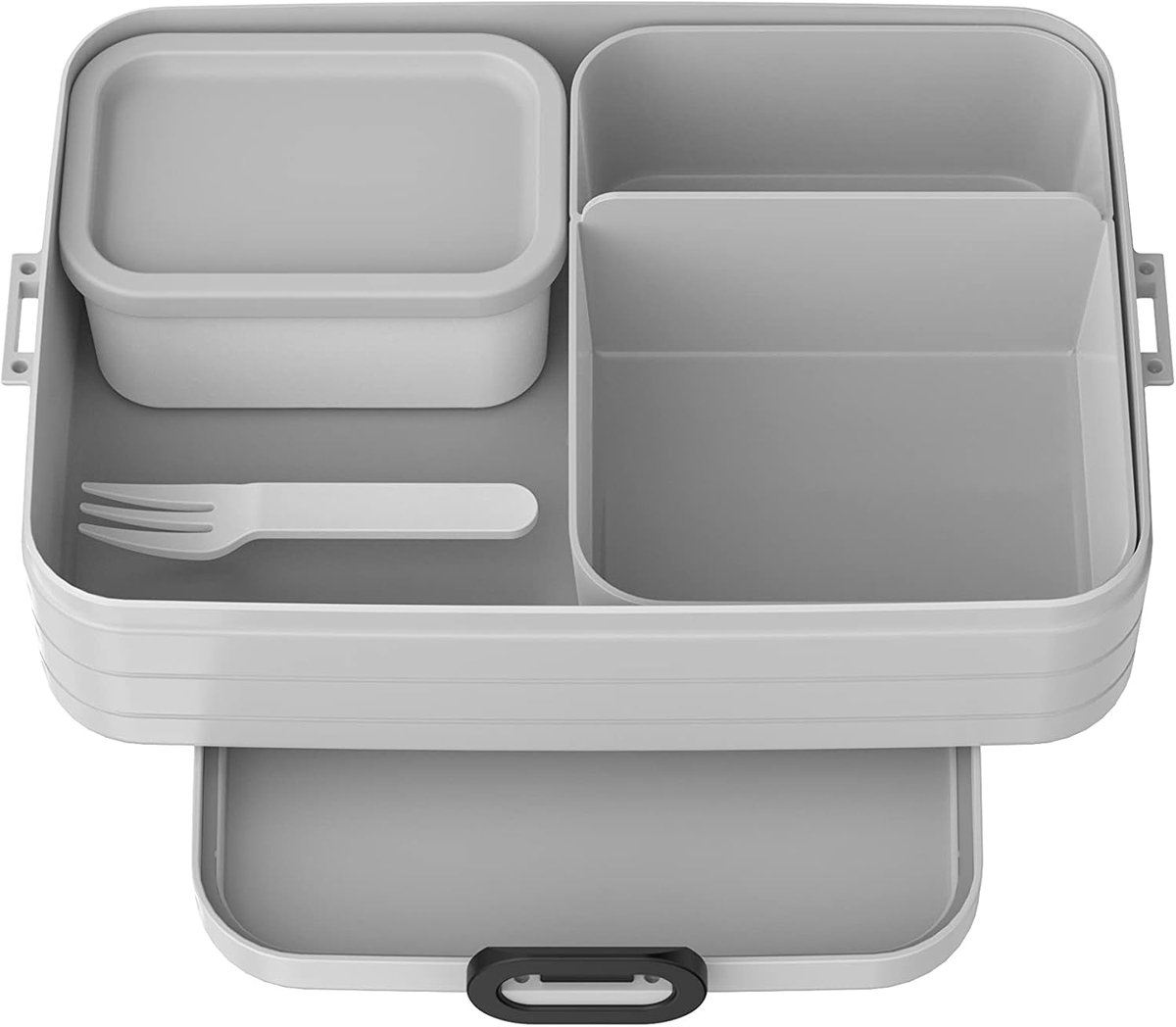 Thijox - Grote Mepal Bentolunchbox Take A Break, Broodtrommel met Aparte Bakjes, Geschikt voor 8 Boterhammen, 1500 ml, TPE/PP/ABS, Cool Grey, Ideaal v