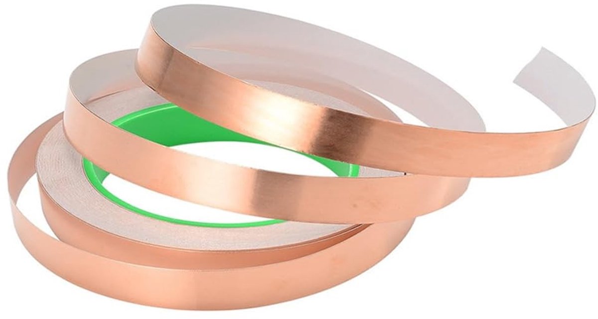 Dailygoods - Zelfklevend Koperfolieband 50M x 6mm voor Afscherming en Creatieve Projecten