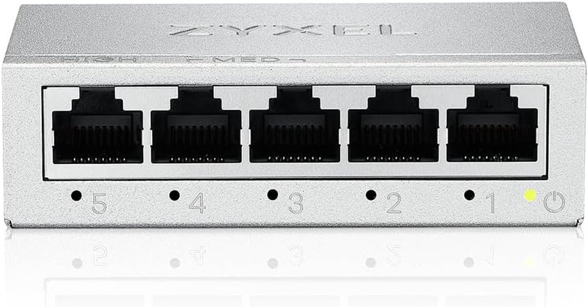 SnelShoppen - 5-Port Gigabit Ethernet Switch | Onbeheerde Mini Switch voor Desktop of Wandmontage | Ideaal voor Thuis, Kantoor en Studio