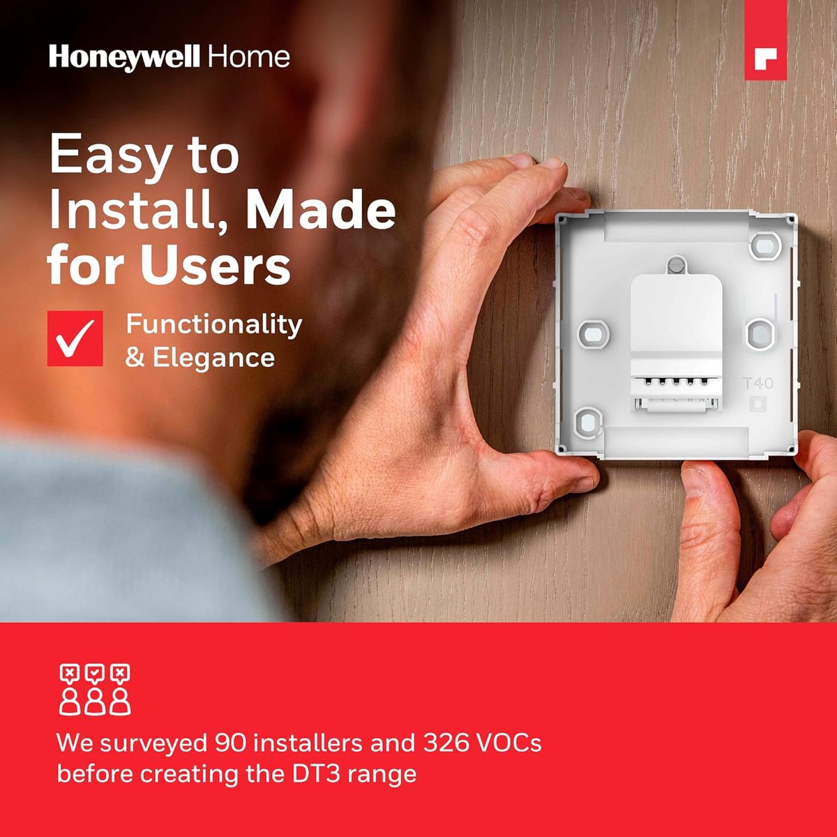 Thijox - Honeywell Home DT3 Bedrade Thermostaat - Ruimtethermostaat voor Verwarmingsregeling - Energiezuinige LED - Wit - Eenvoudig in Gebruik - Moder – foto 7