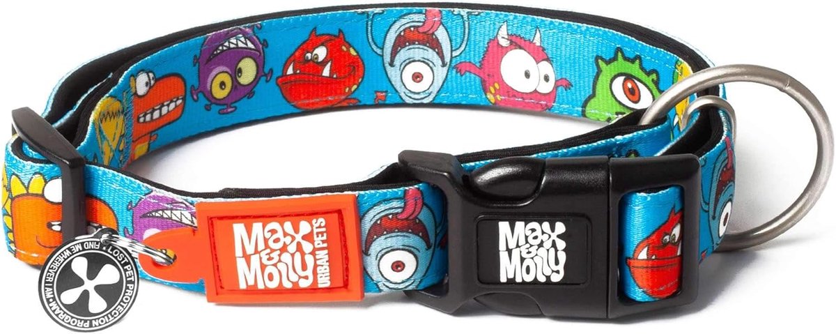 Thijox - Hondenhalsband voor Zeer Kleine Honden - Max & Molly Gotcha! Smart ID - Gevoerd Neopreen - Waterdicht en Comfortabel - Verstelbaar - Little M