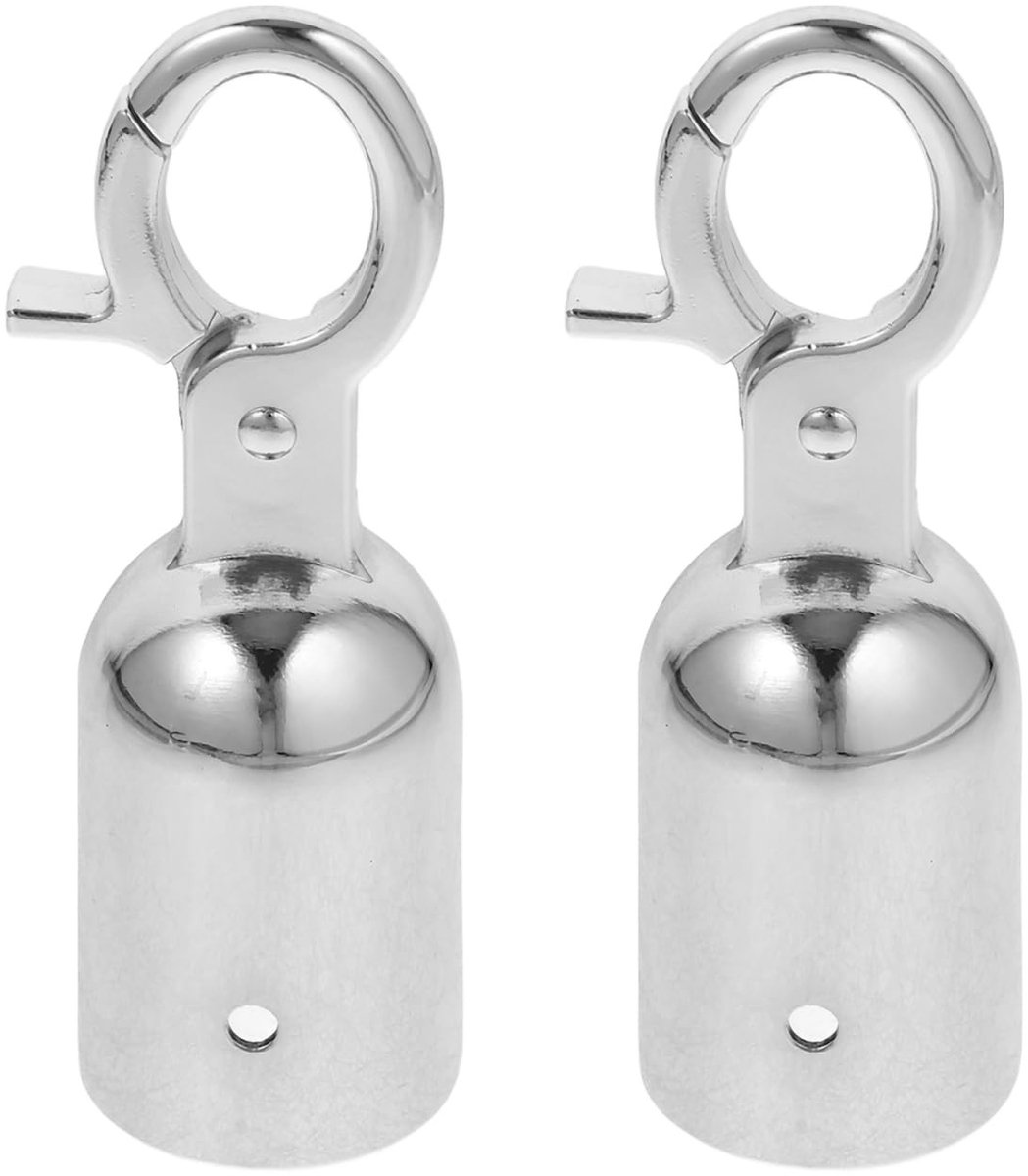 2 stuks touw eindstop met haak - Katoenen touw accessoires voor balustrade, winch en knoopbevestiging