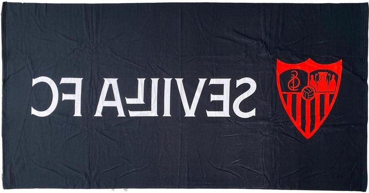 Zwarte handdoek - Sportdoek strandlaken - Sport en vrije tijd - Officieel gelicentieerd - 180 x 90 cm - Zwart