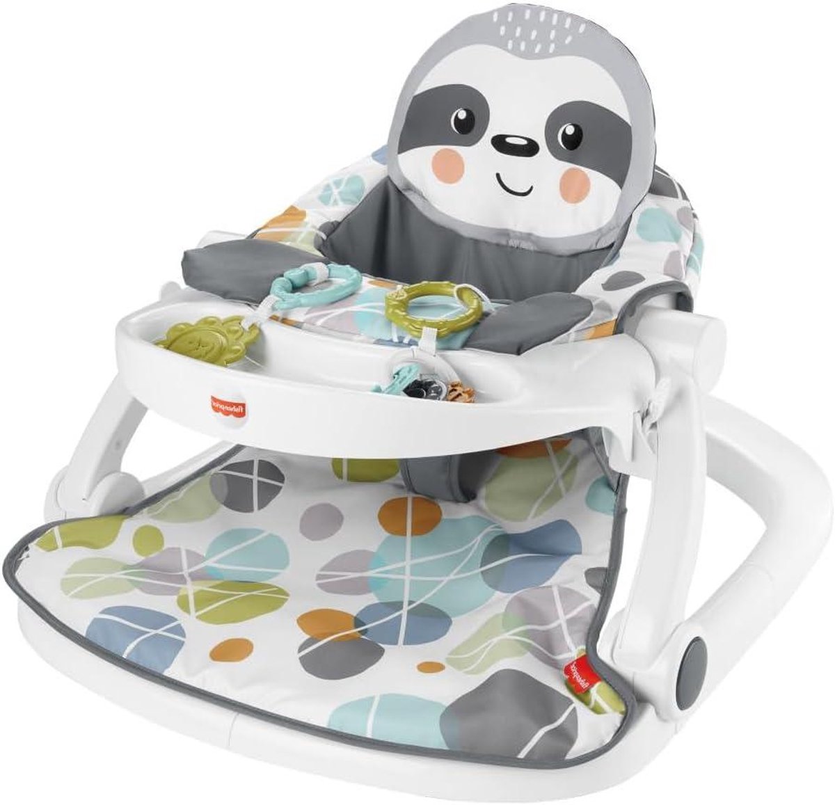 Baby Zetel - Vloerstoel Kinderstoel - Zelfstandig Zitten - Met Speelgoed - 69 x 53 x 31 cm - Luiaard