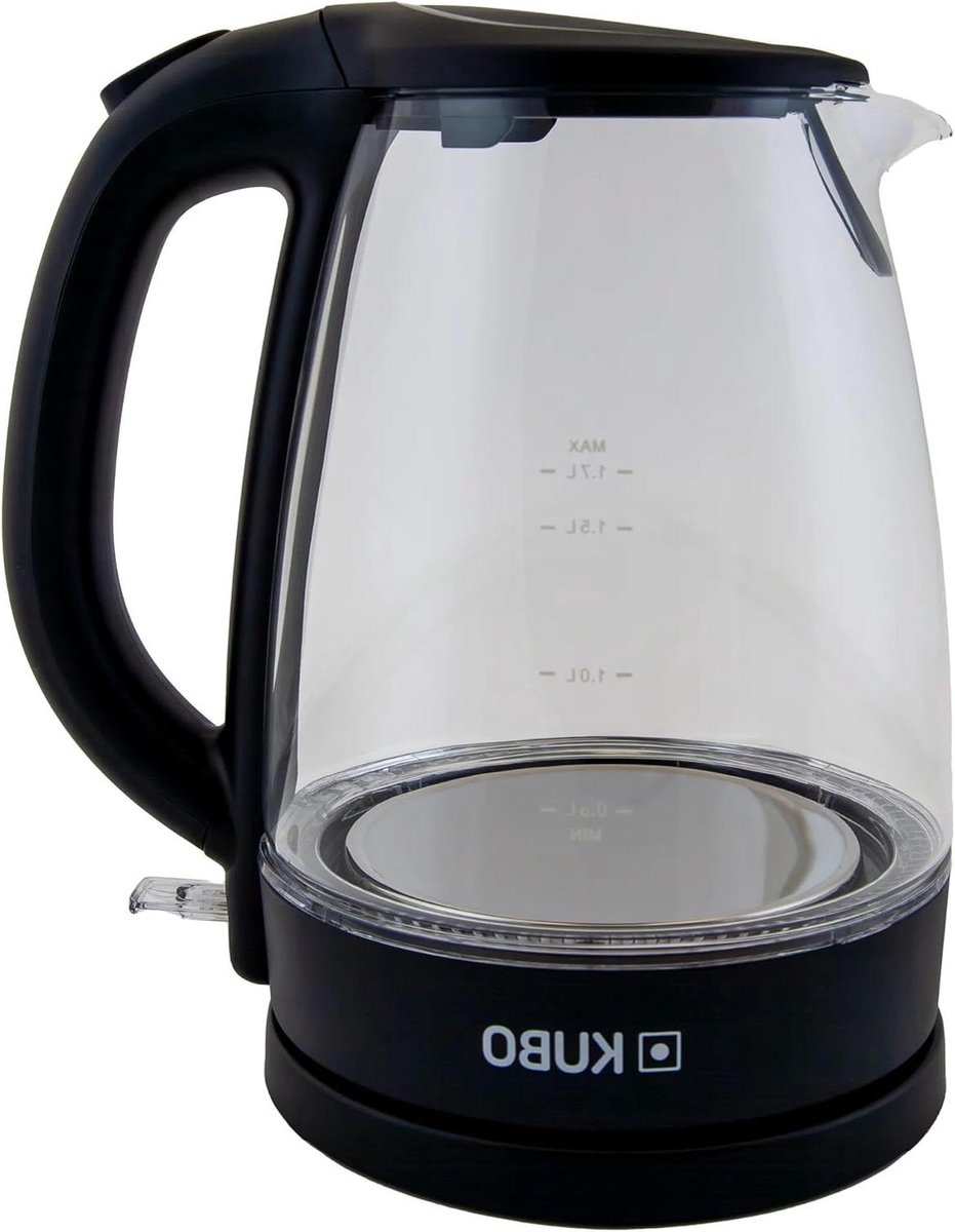 Elektrische Waterkoker - Theepot Glas - Snel Water Koken - Antikalkfilter Waterniveau - 17 Liter - Zwart