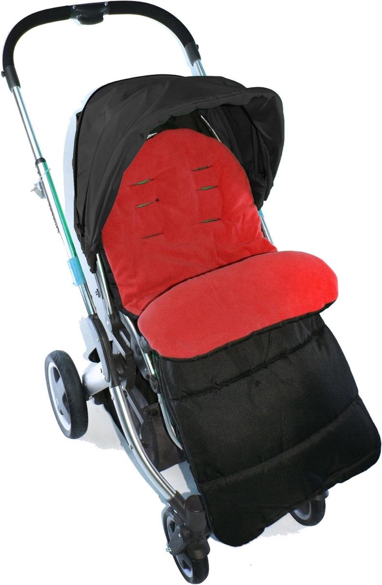Voetenzak Kinderwagen - Baby deken - Warmte tijdens reis - Omvormbaar tot zitvoering - 44.5 x 39 cm - Rood