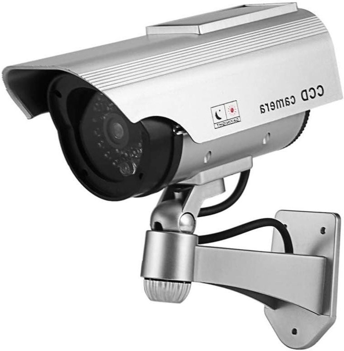 Dummy Camera - Nabootsing Beveiliging - Huis Beveiligen - Zonne-energie Opladen - 17.8 cm Lengte - Zwart