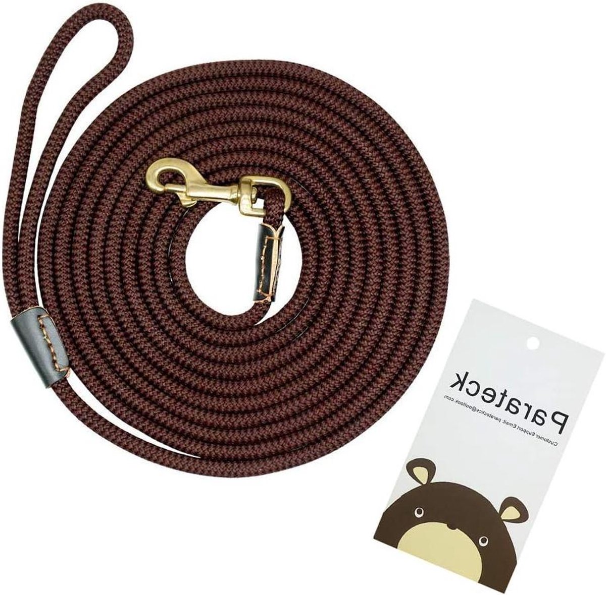 Hondenlijn Nylon - Lange Trainingslijn - Hondentraining Buiten - Extra Lange Lengte - 10 Meter - Koffie