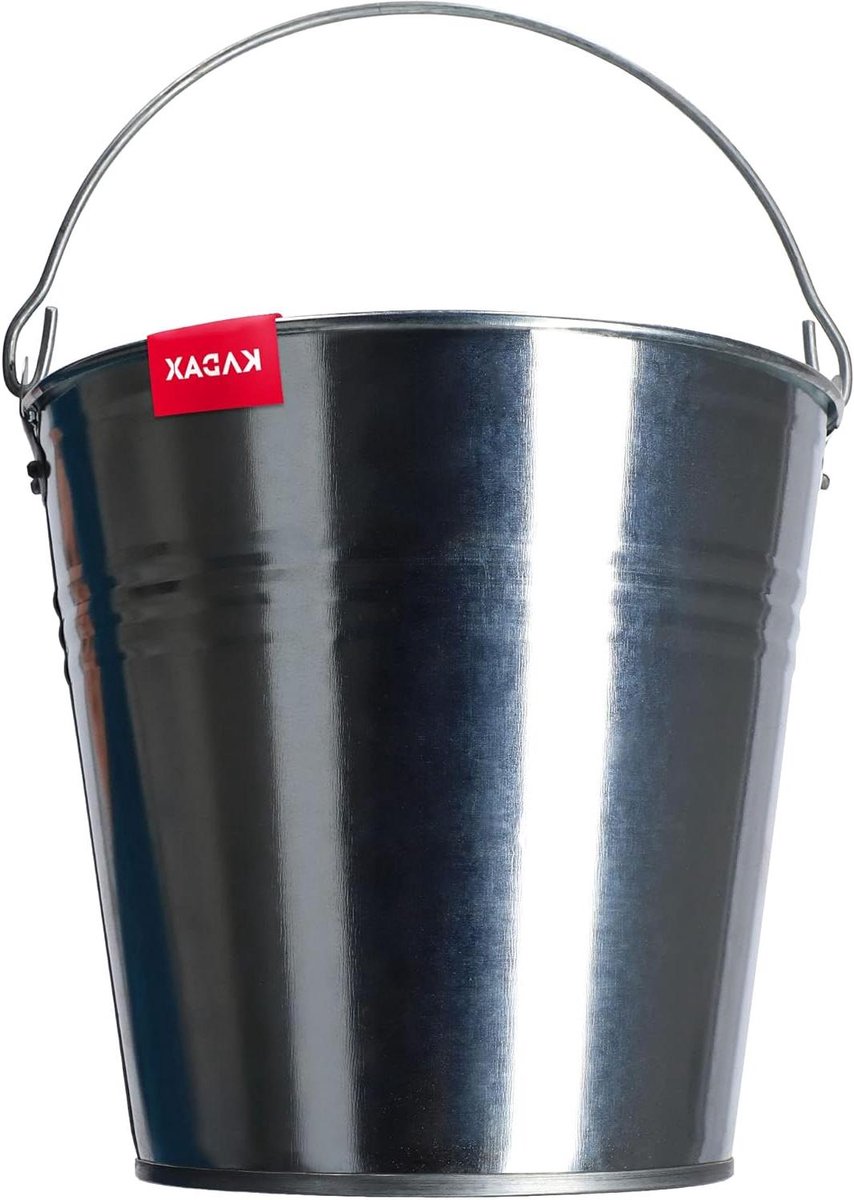 Robuuste emmer - Zinkemmer metaal - Tuin en klus - Ergonomische handgreep - 10 liter - Metaal