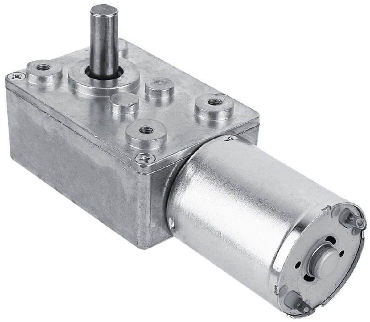 Motor met Tandwielkast - Gelijkstroom Motor - Automatiseren van Beweging - Zelfremmend Mechanisme - 12 Volt - Metaal