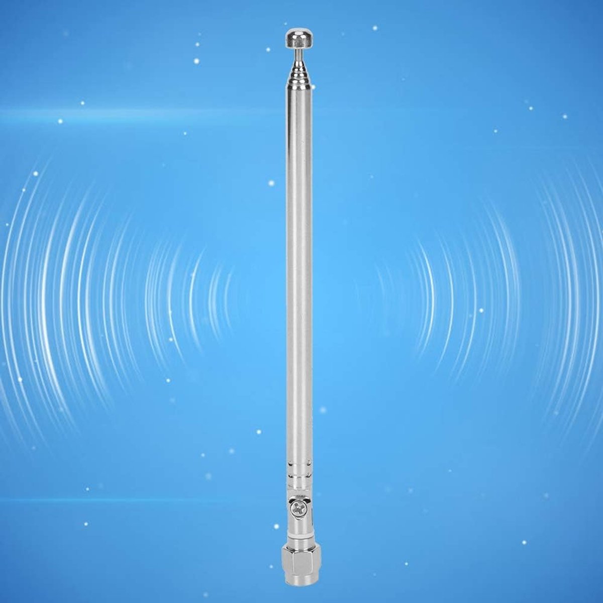 Telescopische Antenne - Radio Antenne - Signaal Ontvangen - 6 Secties Uitschuifbaar - SMA Connector - Zilver