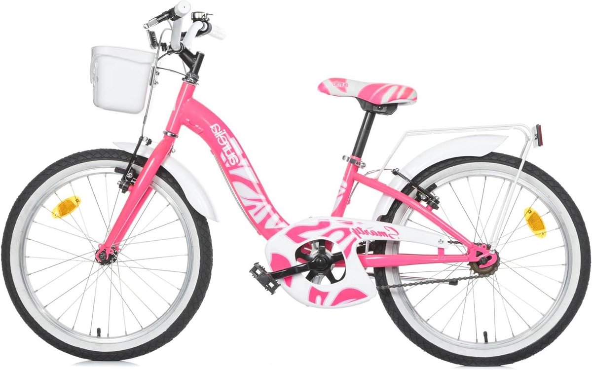 Kinderfiets - Meisjesfiets Stadsfiets - Stadstransport Kinderen - Stalen Frame - 20 inch - Fuchsia