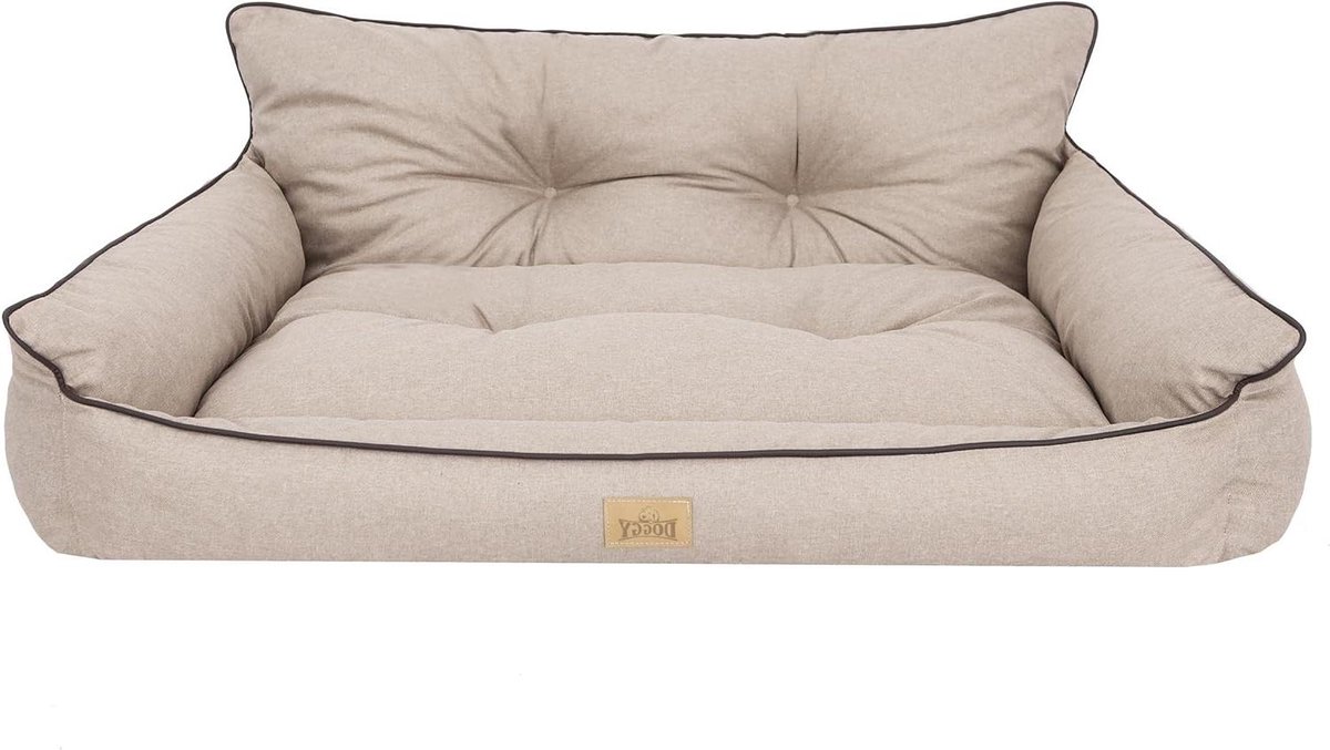 Hondenbed - Hondenmand Kussen - Rusten Slapen - Waterafstotend Krasbestendig - 64 x 49 cm - Beige
