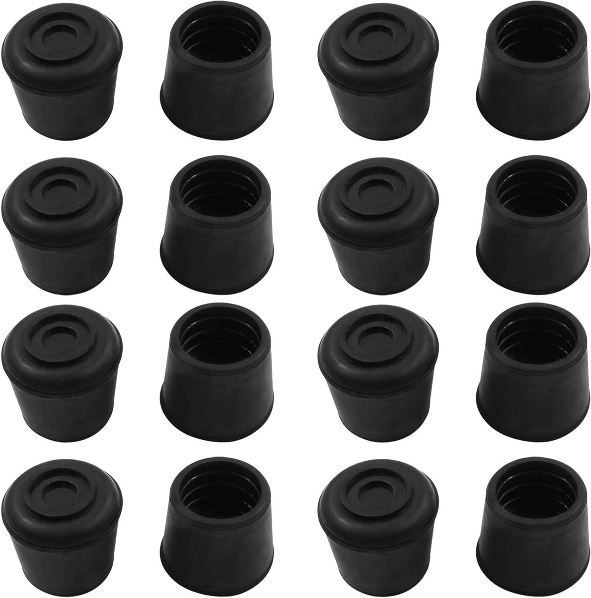 Stoel Been Tips - Meubelbeschermers - Vloer Beschermen - Antislip Rubber - 16 Stuks - Zwart