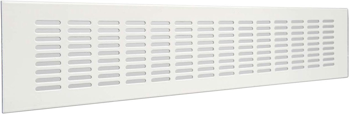 Ventilatie rooster - Lucht rooster - Ventilatie aanbrengen - Wit gelakt aluminium - 400 x 80 mm - Wit